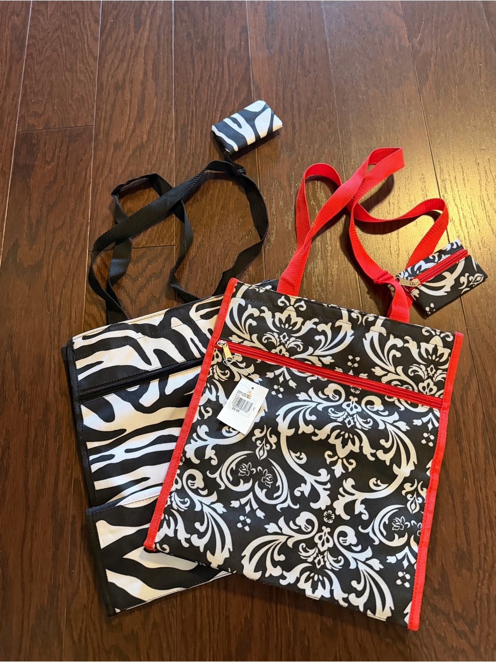 Two Patterned Tote Bags